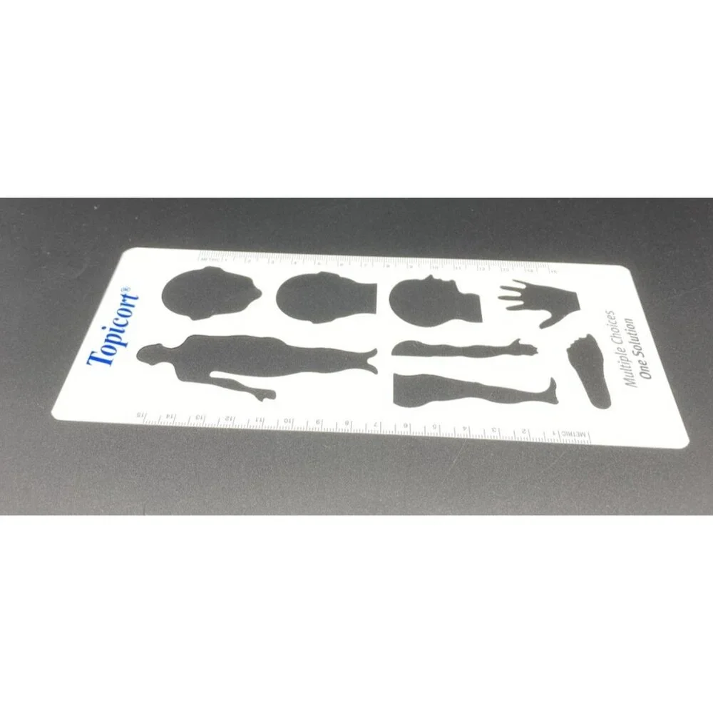 Vintage Pharmeceutical Drug Rep Topicort Ruler Anatomical w/Charts Plastic Retro